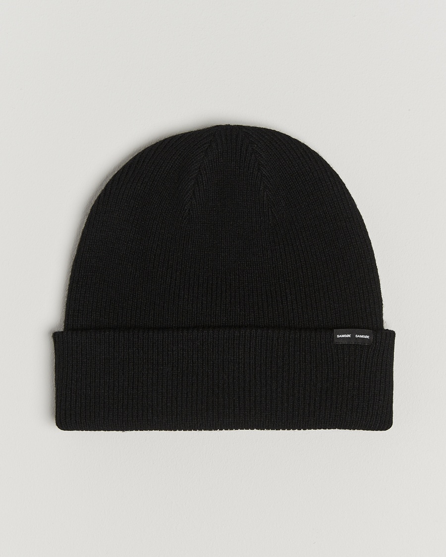 Samsøe Samsøe The Wool Beanie Black – Negro