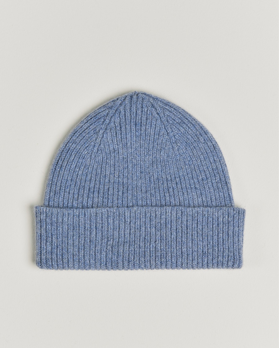Le Bonnet Lambswool/Caregora Beanie Washed Denim – Azul