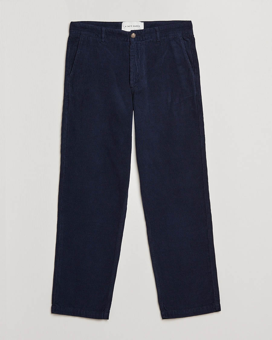 A Day's March Redwood Cord Trousers Navy – Azul