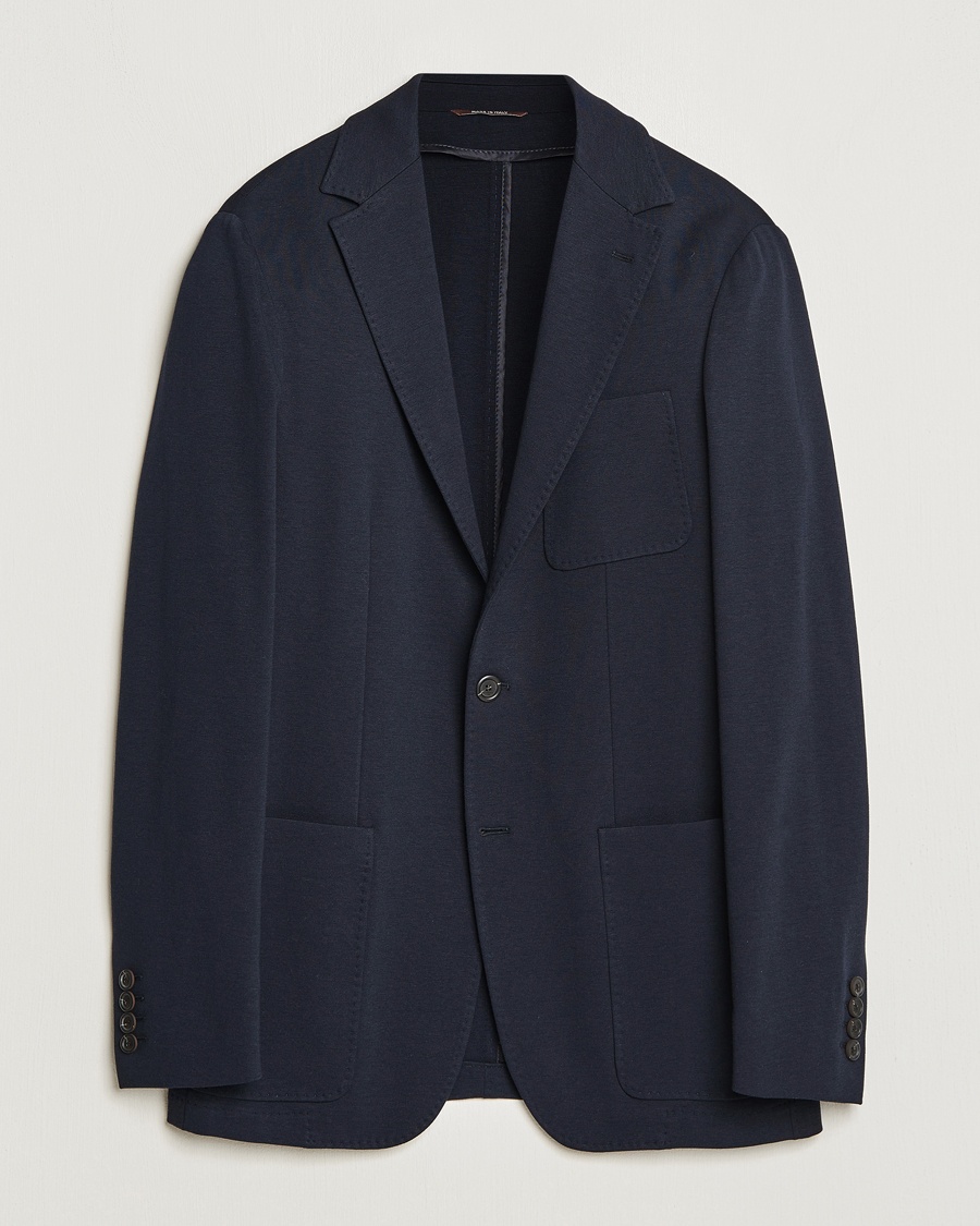 Canali Jersey Blazer Navy – Azul