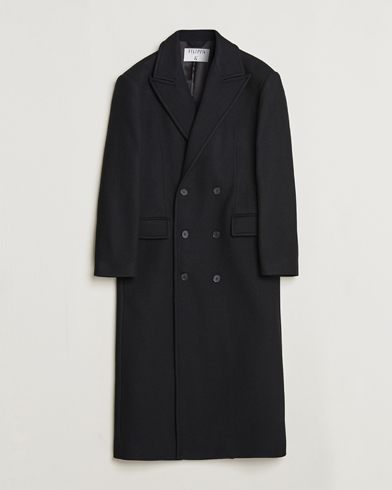  Double Breasted Wool Coat Black