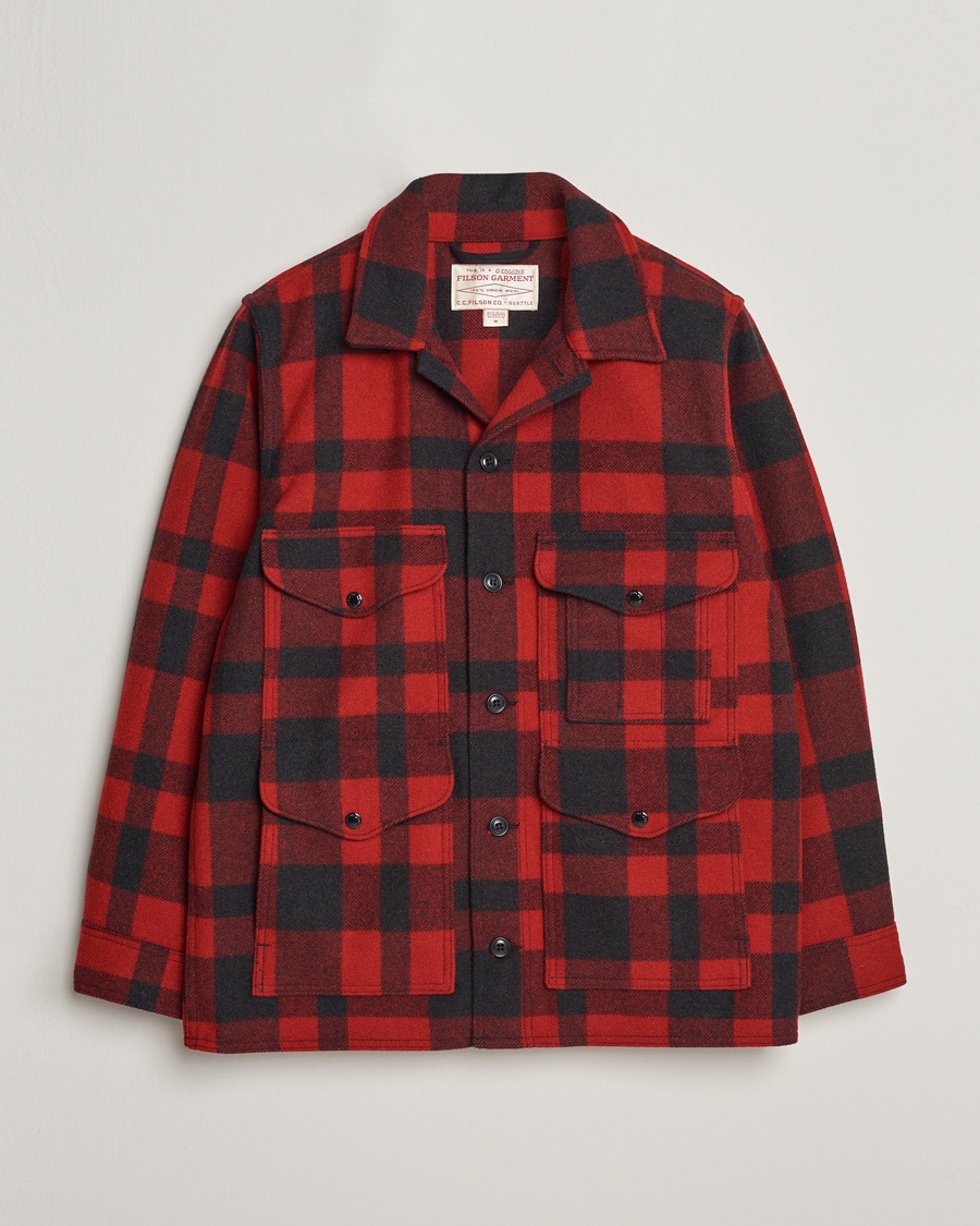 Filson Mackinaw Wool Cruiser Brick Red – Negro