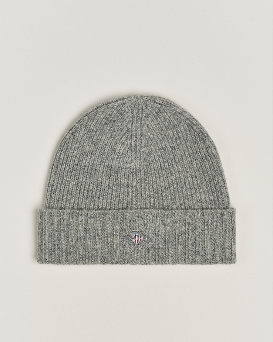 GANT Wool Lined Beanie Grey Melange – Gris