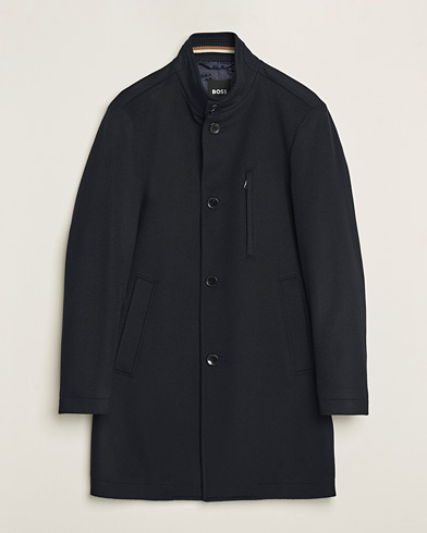  Hyde Stand Up Collar Coat Dark Blue