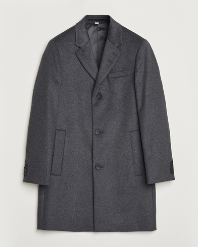  Finnan Wool/Cashmere Coat Grey Melange