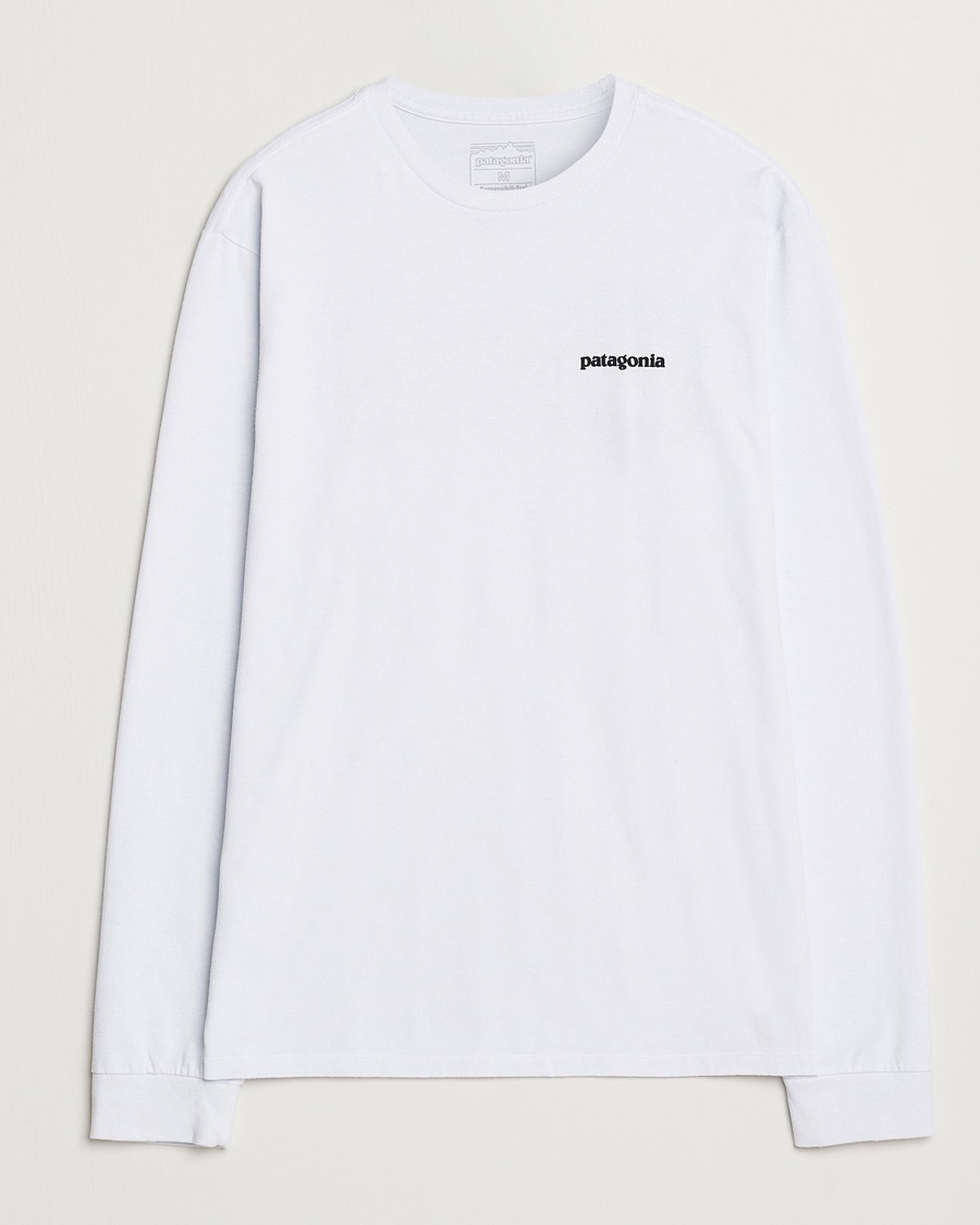 Patagonia P-6 Logo Responsibili LS T-Shirt White – Blanco