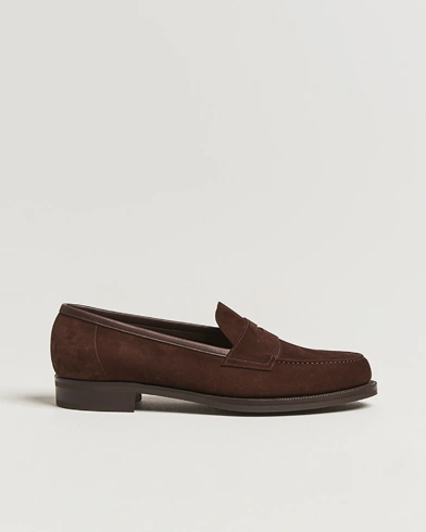 Edward Green Pimlico Suede Loafers Mink – Marrón
