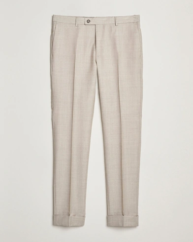  Prestige Structured Suit Trousers Beige