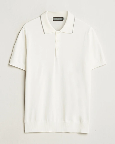  Contrast Short Sleeve Polo White