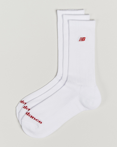 New Balance 3-Pack Patch Logo Socks White – Blanco