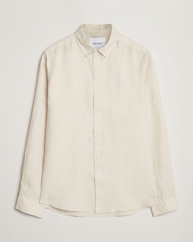 LES DEUX Konrad Linen Shirt Ivory – Blanco