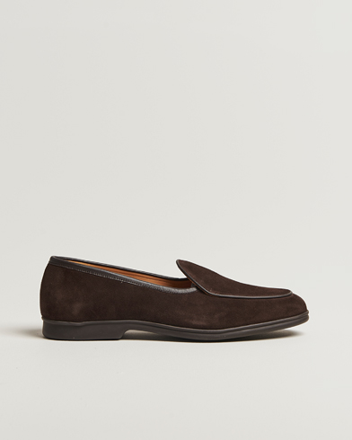 Myrqvist Ängby Walker Loafer Dark Brown Suede – Marrón