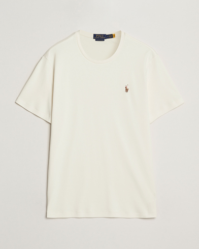 Polo Ralph Lauren Luxury Pima Cotton Crew Neck T-Shirt Pale Cream – Blanco