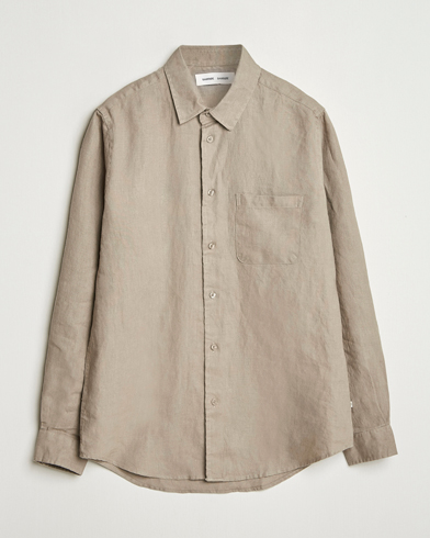 Samsøe Samsøe Liam Linen Shirt Greige – Beige