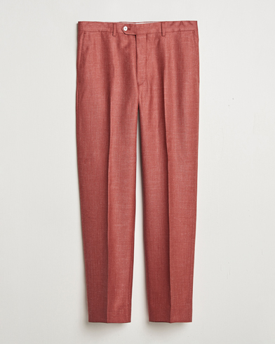 Oscar Jacobson Del S Wool/Silk/Linen Trousers Red – Rojo