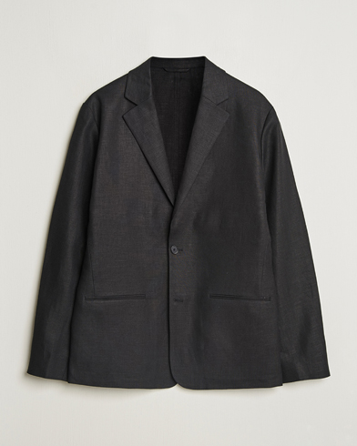NN07 Timo Linen Blazer Black – Negro