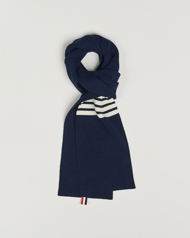 Thom Browne Cashmere Rib Scarf Navy – Azul
