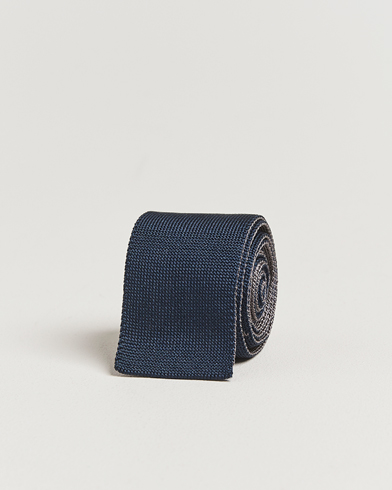 Thom Browne Jacquard Knit Tie Navy – Azul