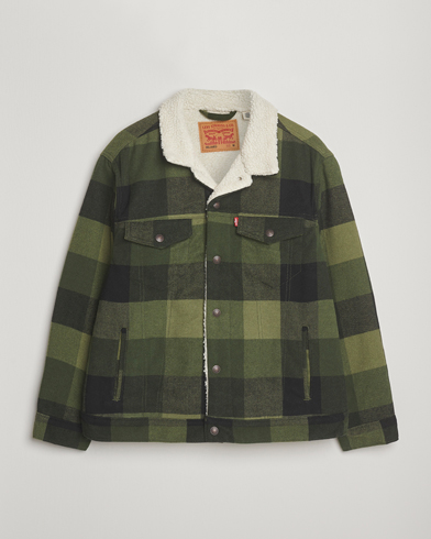 Levi's Relaxed Fit Checked Trucker Jacket Laredo – Verde