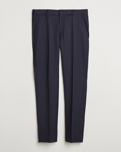 BOSS BLACK Perin Pleated Trousers Dark Blue – Azul