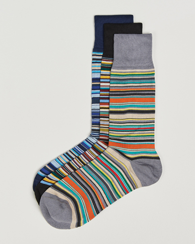 Paul Smith 3-Pack Signature Striped Socks Multi – Multicolor