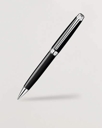 Caran d'Ache Caran d' Ache Léman Ballpoint Pen Ebony Black/Silver Plated – Negro