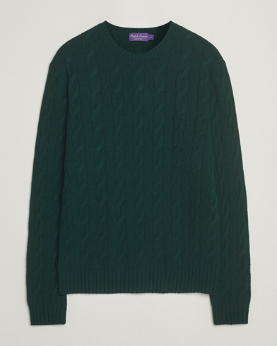 Ralph Lauren Purple Label Cashmere Cable Sweater Moss Agate – Verde