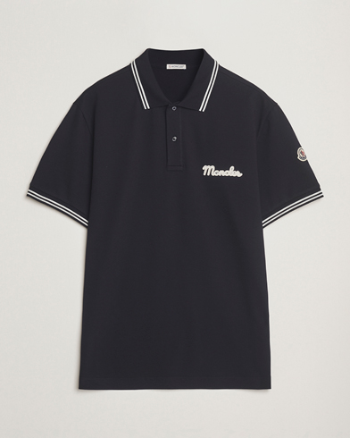 Moncler Vintage Logo Polo Navy – Azul