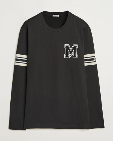 Moncler Archive Logo Long Sleeve T-Shirt Black – Negro