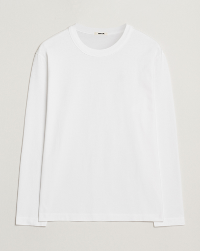 Tekla Organic Cotton Long Sleeve T-Shirt White – Blanco