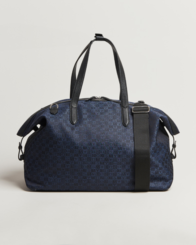 Smythson Canvas Stamp Travel Bag Navy – Azul