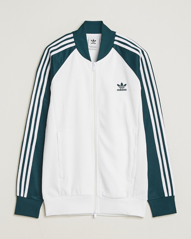 adidas Originals Classic Track Jacket White/Green – Blanco