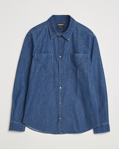 Dondup Pocket Denim Shirt Medium Blue – Azul