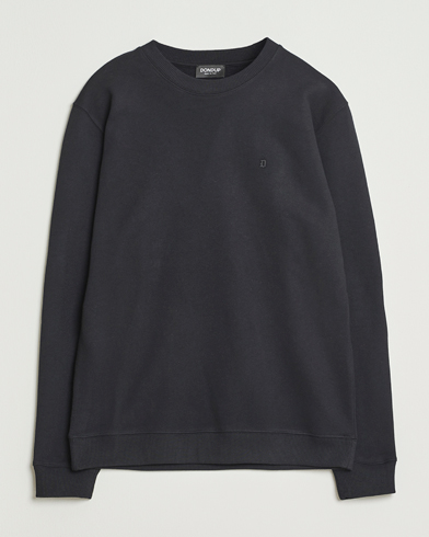 Dondup Logo Crew Neck Sweatshirt Black – Negro