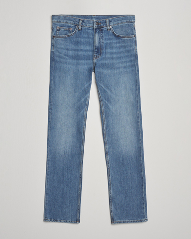GANT Regular Fit Jeans Mid Blue Worn In – Azul