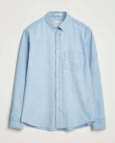 GANT Regular Fit Chambray Shirt Light Blue – Azul