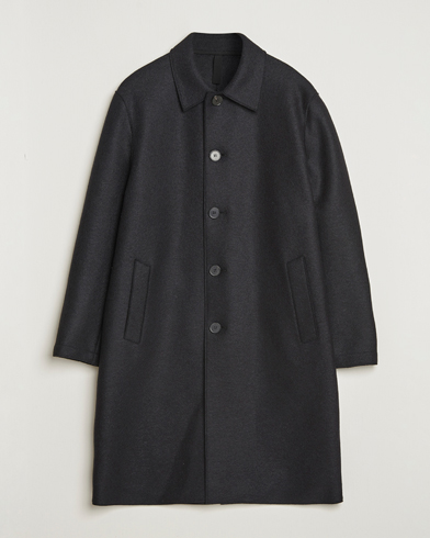 Harris Wharf London Pressed Wool Mac Coat Black – Negro