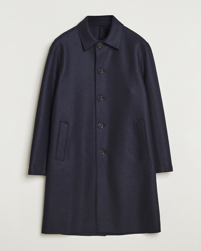 Harris Wharf London Pressed Wool Mac Coat Navy – Azul