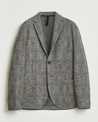 Harris Wharf London Two Button Loro Piana Checked Wool Blazer Black/White – Gris