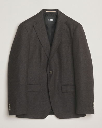 BOSS BLACK Hutson Wool Blazer Dark Brown – Marrón