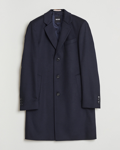 BOSS BLACK Hyde Wool Coat Dark Blue – Azul