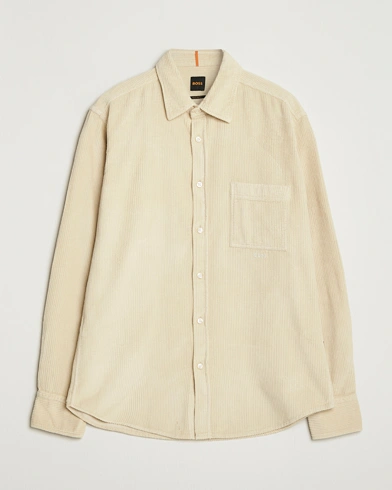 BOSS ORANGE Relegant Corduroy Shirt Light Beige – Beige