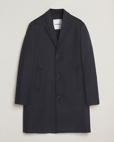 J.Lindeberg August Wool/Cashmere Melton Coat Navy – Azul