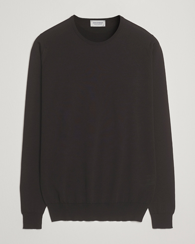 John Smedley Lundy Extra Fine Merino Crew Neck Faulkner Brown – Marrón