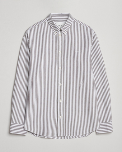 NN07 Colby Oxford Shirt Brown/White – Marrón