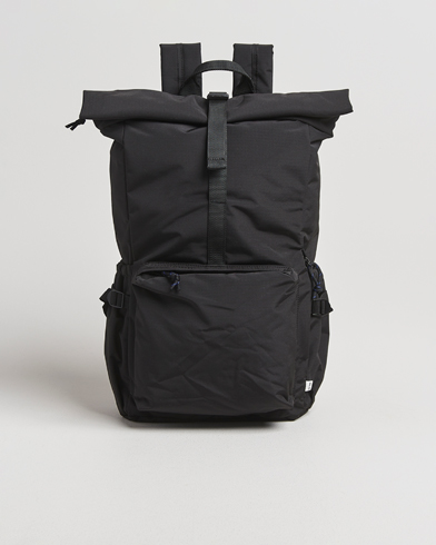 NN07 Nylon Ripstop Rolltop Backpack Black – Negro