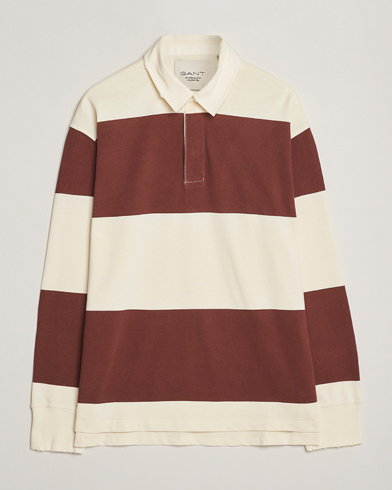 GANT 240 Mulberry Street Block Stripe Heavy Rugger Mahogany Brown/White – Multicolor