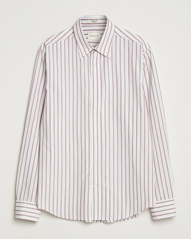 GANT Regular Fit Poplin Striped Shirt Plumped Red – Rojo