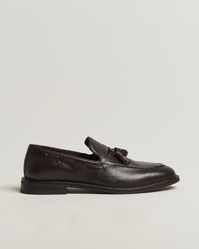 GANT Lozham Leather Tassle Loafer Dark Brown – Marrón
