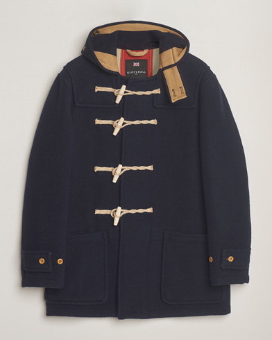 Gloverall Mid Length Monty Union Jack Duffle Coat Navy – Azul